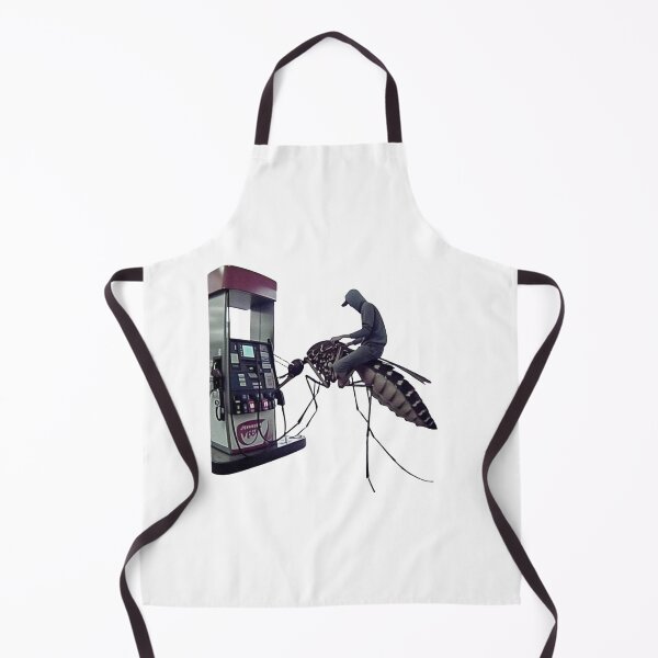 Item preview, Man Riding a Giant Mosquito Drinking Gasoline Absurd Funny Artwork designed and sold by GeekMix.