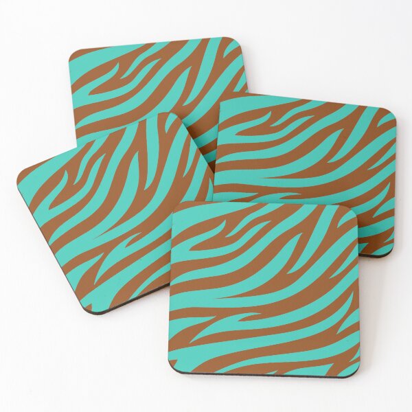 Item preview, Modern Graphic Zebra Print Pattern | Brown & Teal designed and sold by Frohyou.