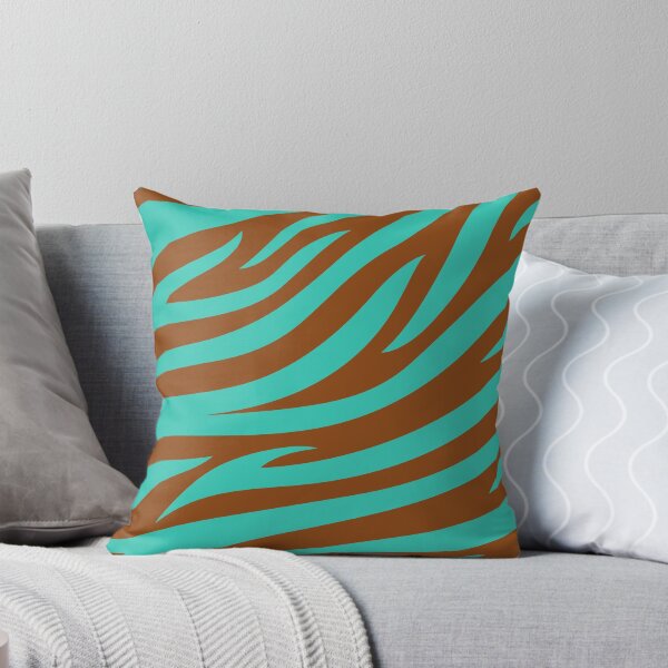 Item preview, Modern Graphic Zebra Print Pattern | Brown & Teal designed and sold by Frohyou.