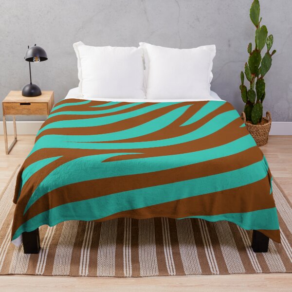 Item preview, Modern Graphic Zebra Print Pattern | Brown & Teal designed and sold by Frohyou.
