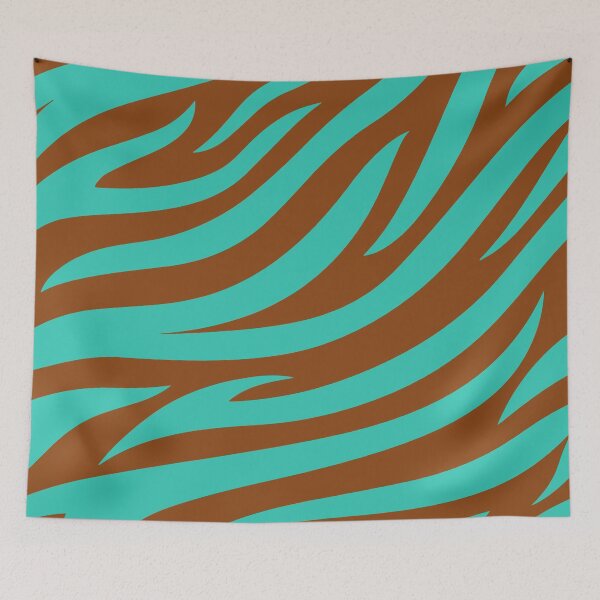 Item preview, Modern Graphic Zebra Print Pattern | Brown & Teal designed and sold by Frohyou.
