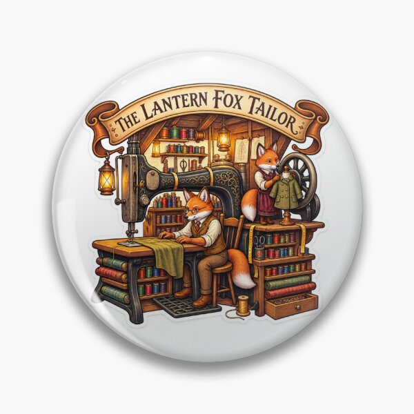 Item preview, The Lantern Fox Tailor | Woodland Fox Tailors | Cozy Sewing Shop | Cottagecore Fashion designed and sold by MrDev.