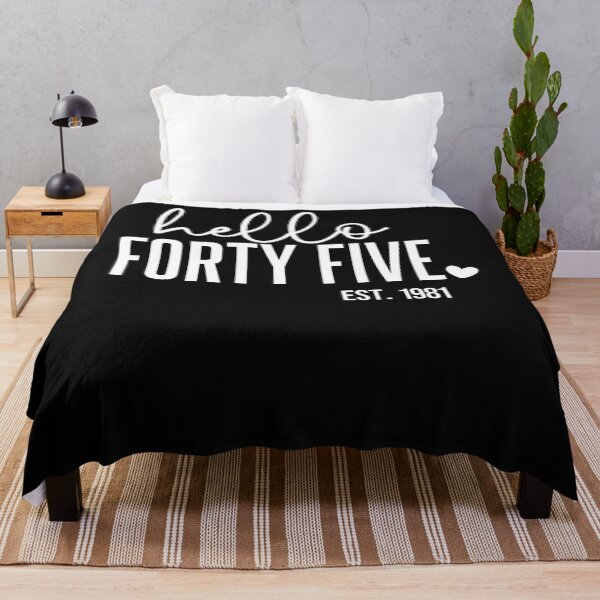 Item preview, Hello Forty Five Est. 1981 45 Years Old Humor 45Th Birthday designed and sold by JamesCrArt.