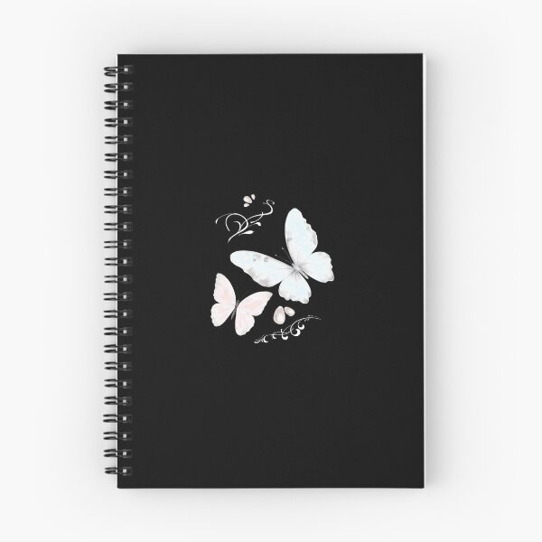 Item preview, White butterflies in a black background  designed and sold by SweetBlushBunny.