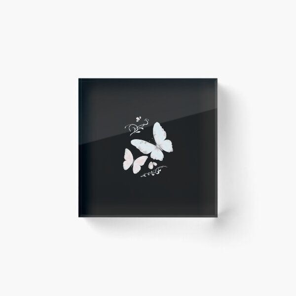 Item preview, White butterflies in a black background  designed and sold by SweetBlushBunny.