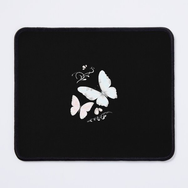 Item preview, White butterflies in a black background designed and sold by SweetBlushBunny.