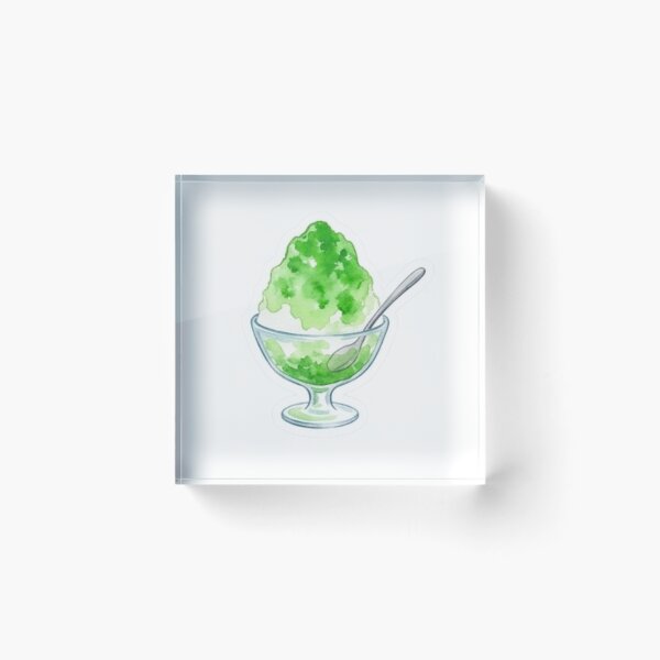 Item preview, Melon Kakigori Watercolor Sticker | Japanese Shaved Ice in Glass Dessert Cup designed and sold by asumintjapan1.