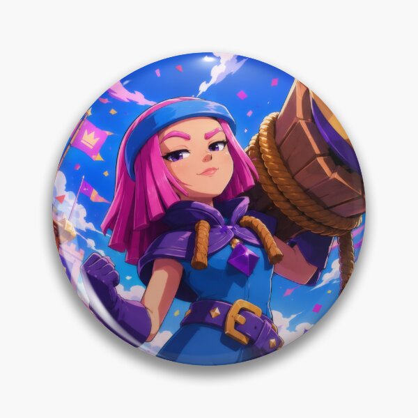 Item preview, Pink Hair Rocket Warrior - Arena Battle Girl Illustration designed and sold by Billy Morfo™.