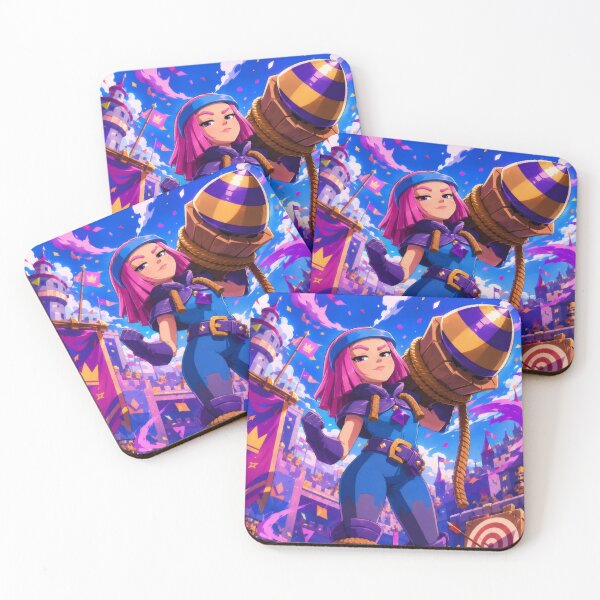 Item preview, Pink Hair Rocket Warrior - Arena Battle Girl Illustration designed and sold by Billy Morfo™.