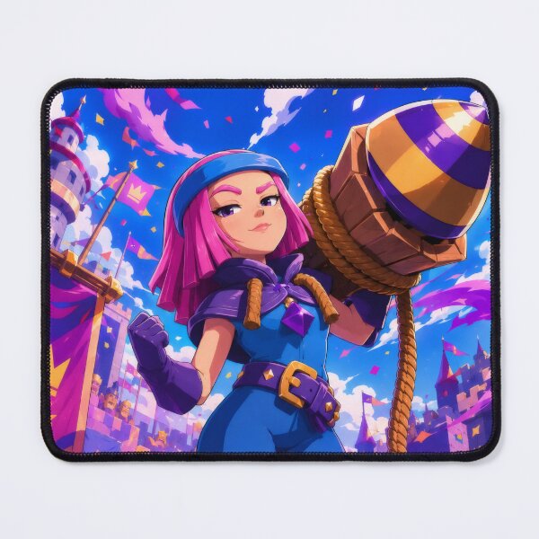 Item preview, Pink Hair Rocket Warrior - Arena Battle Girl Illustration designed and sold by Billy Morfo™.