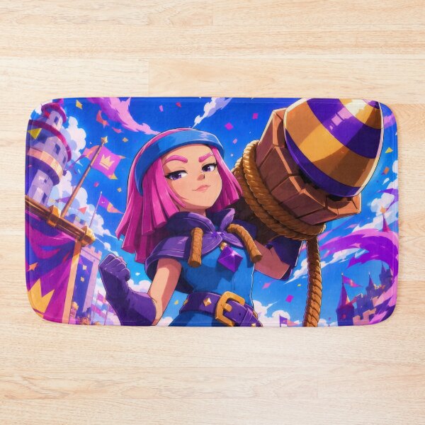 Item preview, Pink Hair Rocket Warrior - Arena Battle Girl Illustration designed and sold by Billy Morfo™.