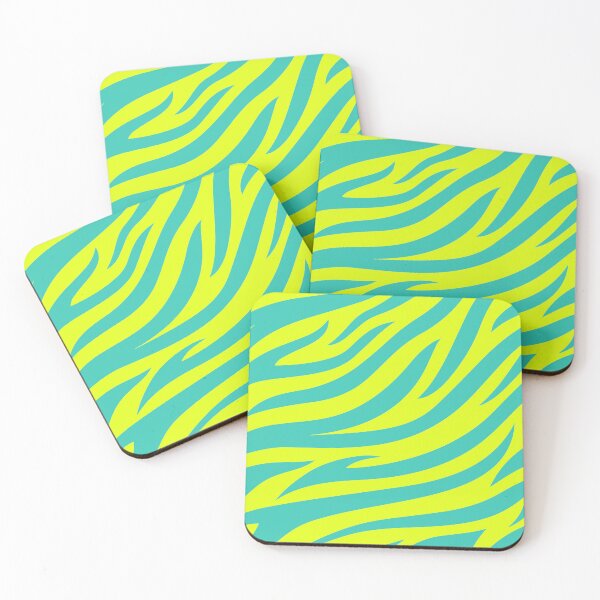 Item preview, Modern Graphic Zebra Print Pattern | Chartreuse & Teal designed and sold by Frohyou.