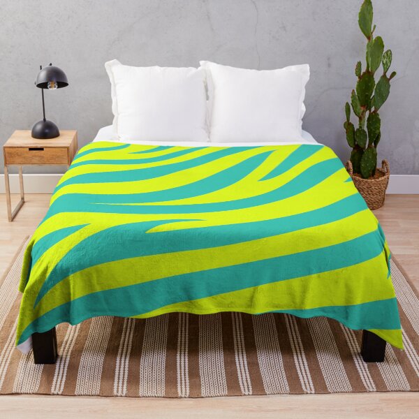 Item preview, Modern Graphic Zebra Print Pattern | Chartreuse & Teal designed and sold by Frohyou.