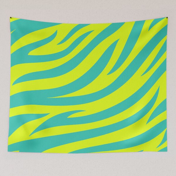 Item preview, Modern Graphic Zebra Print Pattern | Chartreuse & Teal designed and sold by Frohyou.
