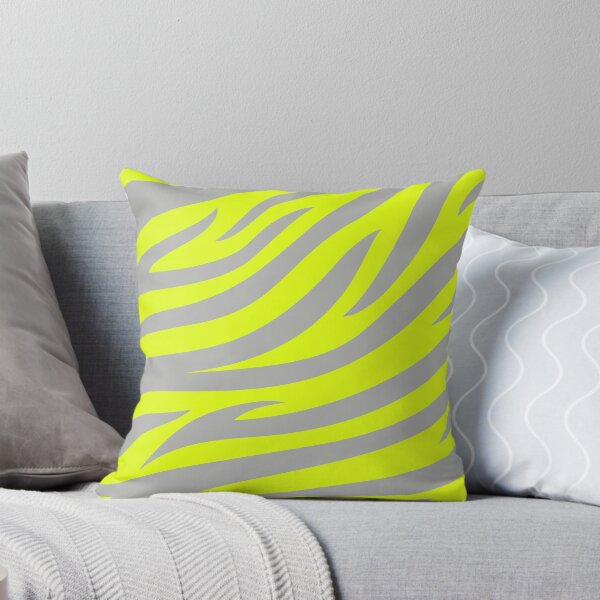 Item preview, Modern Graphic Zebra Print Pattern | Chartreuse & Gray designed and sold by Frohyou.