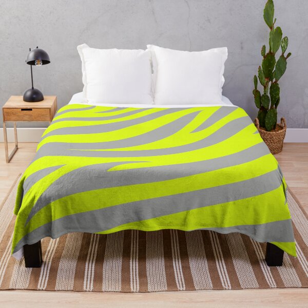 Item preview, Modern Graphic Zebra Print Pattern | Chartreuse & Gray designed and sold by Frohyou.