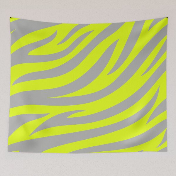 Item preview, Modern Graphic Zebra Print Pattern | Chartreuse & Gray designed and sold by Frohyou.