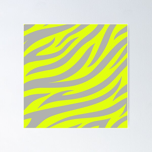 Item preview, Modern Graphic Zebra Print Pattern | Chartreuse & Gray designed and sold by Frohyou.