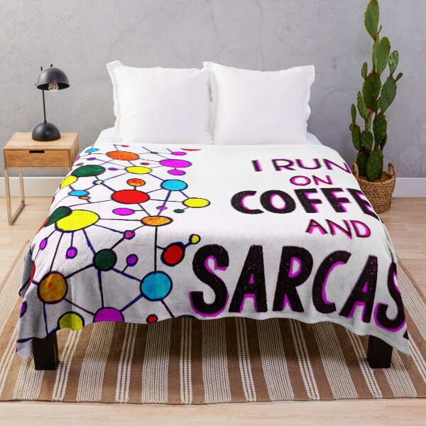 Item preview, I Run on Coffee and Sarcasm Snarky Art designed and sold by Missy69.