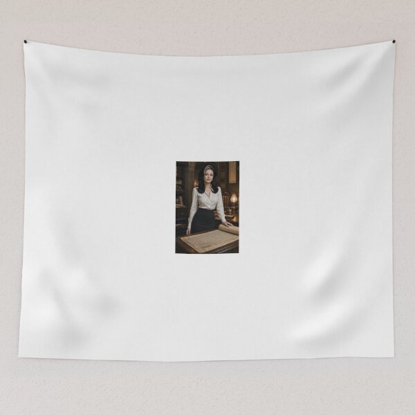 Item preview, Woman in White Blouse Holding Ancient Scroll designed and sold by CathryneDelamort.