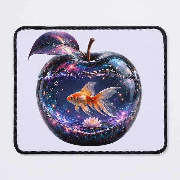 Item preview, Galaxy Aquarium Apple – Magical Goldfish Fantasy Fruit Design designed and sold by Masora.studio.
