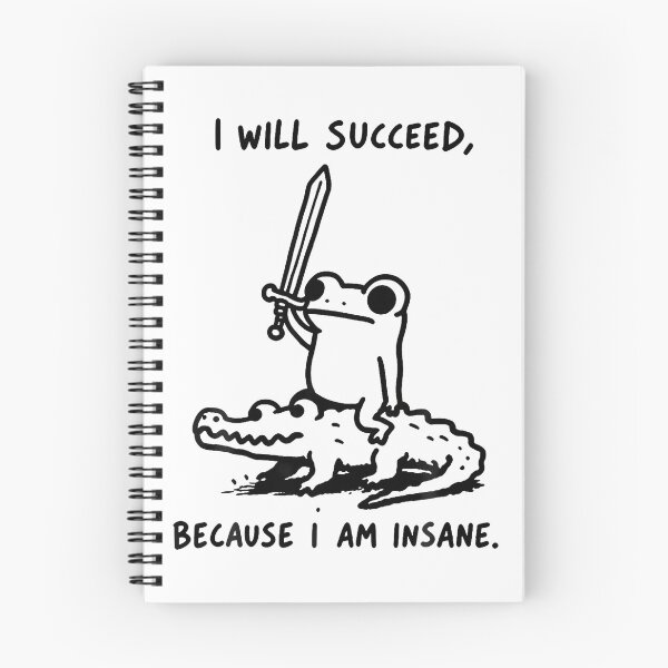 Item preview, I Will Succeed Because I Am Insane Frog Riding Alligator designed and sold by JamesCrArt.