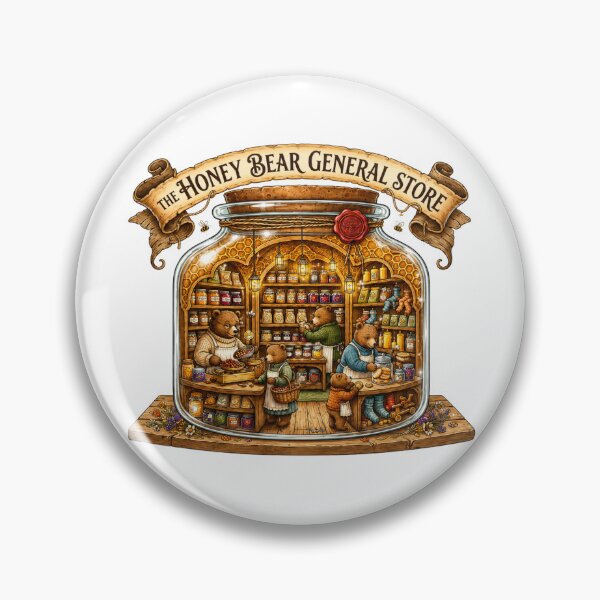 Item preview, The Honey Bear General Store | Woodland Bear Market | Honey Shop | Cozy Cottagecore designed and sold by MrDev.