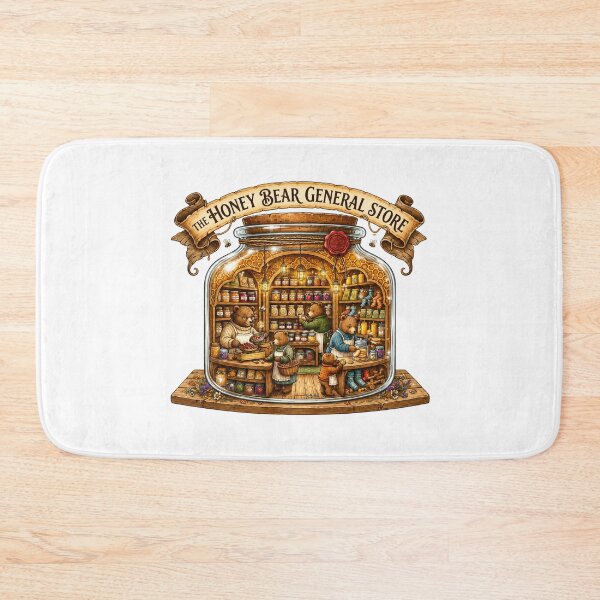 Item preview, The Honey Bear General Store | Woodland Bear Market | Honey Shop | Cozy Cottagecore designed and sold by MrDev.