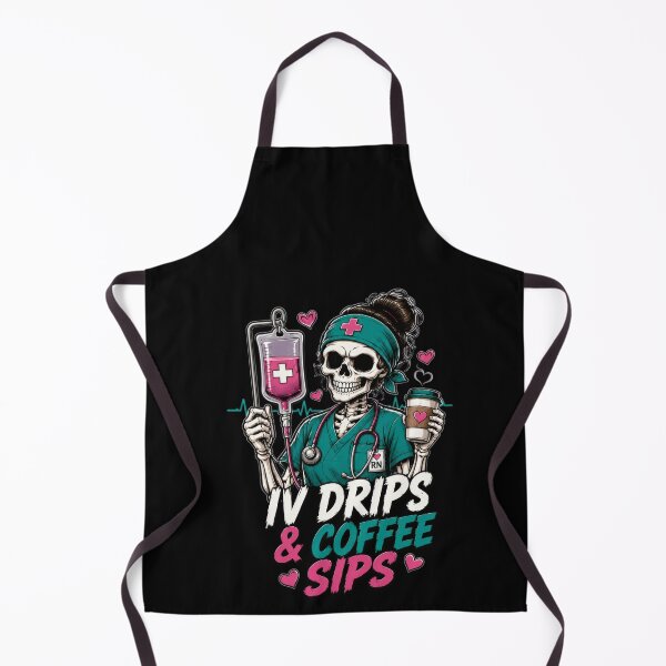 Item preview, IV Drips & Coffee Sips Skeleton Nurse RN designed and sold by markymaarty.