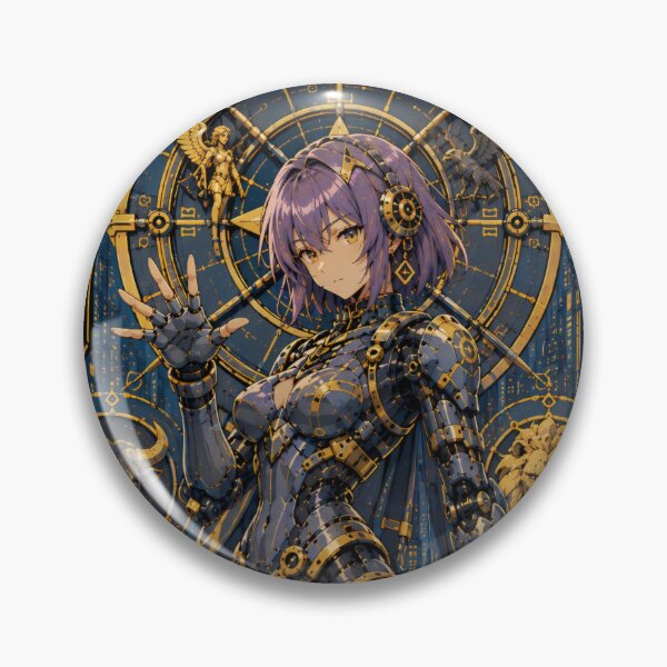 Item preview, Tarot Card The Wheel of Fortune – Mecha Girl Cyberpunk Anime designed and sold by Apocalyptic Art Studio.
