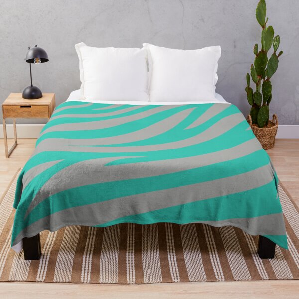 Item preview, Modern Graphic Zebra Print Pattern | Gray & Teal designed and sold by Frohyou.