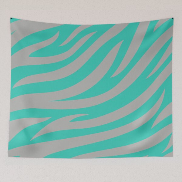 Item preview, Modern Graphic Zebra Print Pattern | Gray & Teal designed and sold by Frohyou.