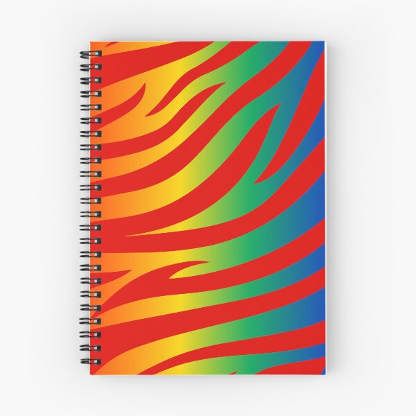 Item preview, Modern Graphic Zebra Print Pattern | Rainbow & Red designed and sold by Frohyou.