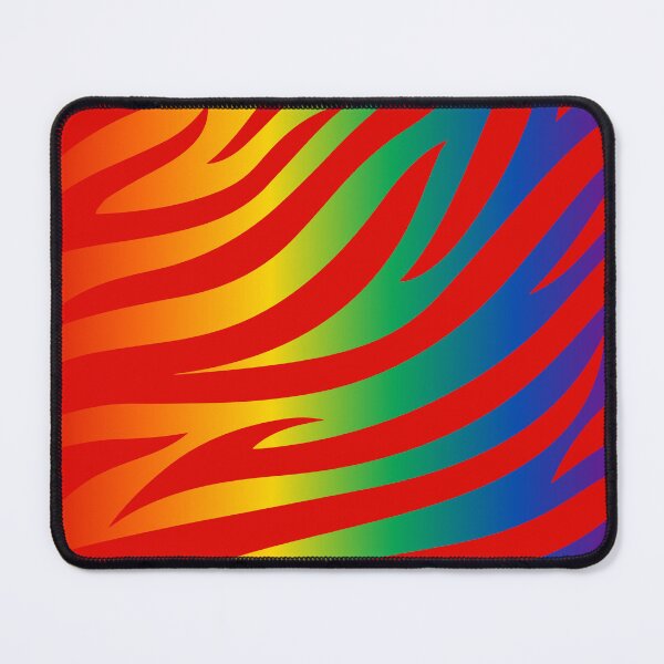 Item preview, Modern Graphic Zebra Print Pattern | Rainbow & Red designed and sold by Frohyou.