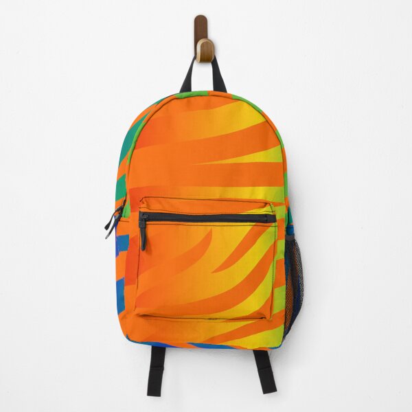 Item preview, Modern Graphic Zebra Print Pattern | Rainbow & Orange designed and sold by Frohyou.