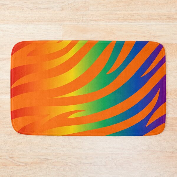 Item preview, Modern Graphic Zebra Print Pattern | Rainbow & Orange designed and sold by Frohyou.