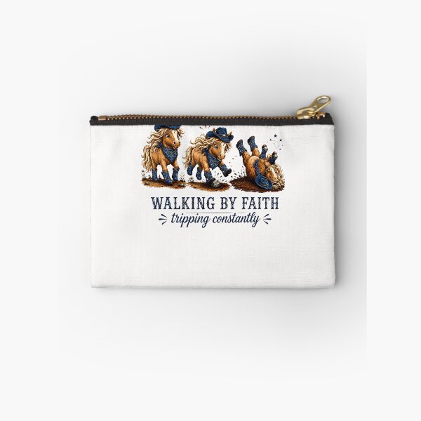 Item preview, Walking By Faith Tripping Constantly Western Horse Christian designed and sold by JamesCrArt.