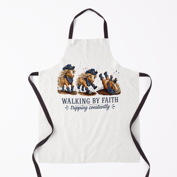 Item preview, Walking By Faith Tripping Constantly Western Horse Christian designed and sold by JamesCrArt.