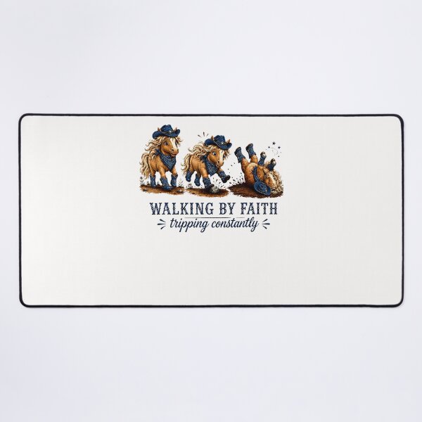 Item preview, Walking By Faith Tripping Constantly Western Horse Christian designed and sold by JamesCrArt.