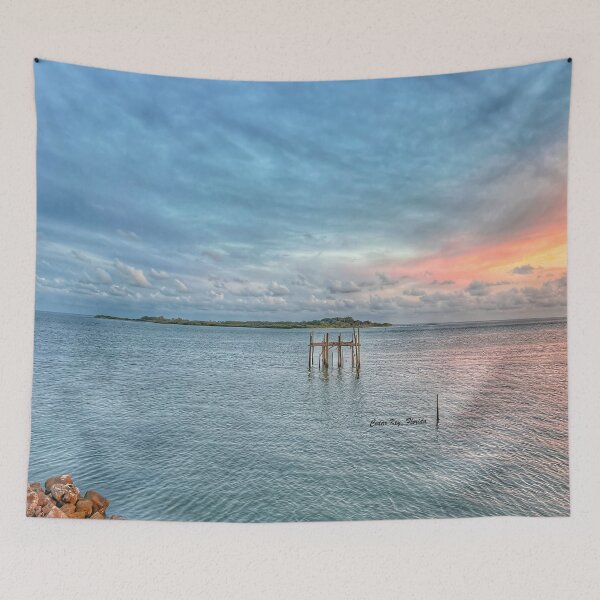 Item preview, Glorious Sunset of Honeymoon Cottage at Cedar Key, Florida designed and sold by ncNatureVisions.