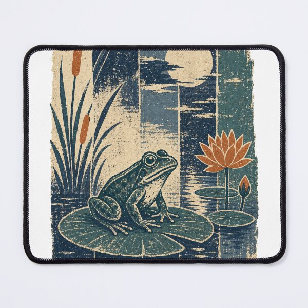 Item preview, Frog in the Moonlit Pond Witchy Halloween Aesthetic designed and sold by VisualArtsOasis.