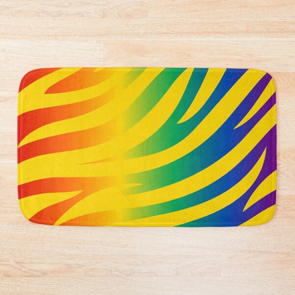 Item preview, Modern Graphic Zebra Print Pattern | Rainbow & Yellow designed and sold by Frohyou.