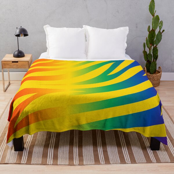 Item preview, Modern Graphic Zebra Print Pattern | Rainbow & Yellow designed and sold by Frohyou.