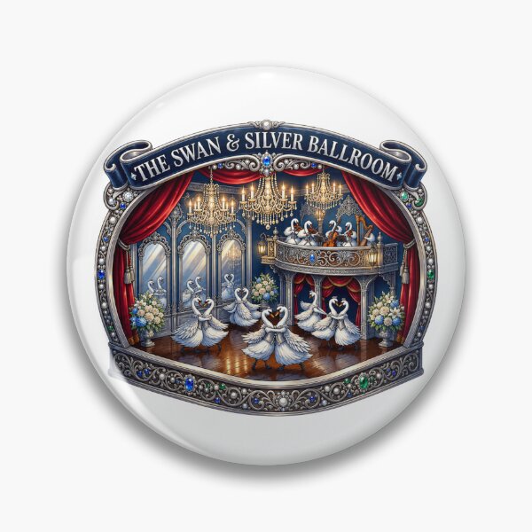 Item preview, The Swan & Silver Ballroom | Elegant Swan Dance Hall | Vintage Ballroom | Romantic Art designed and sold by MrDev.