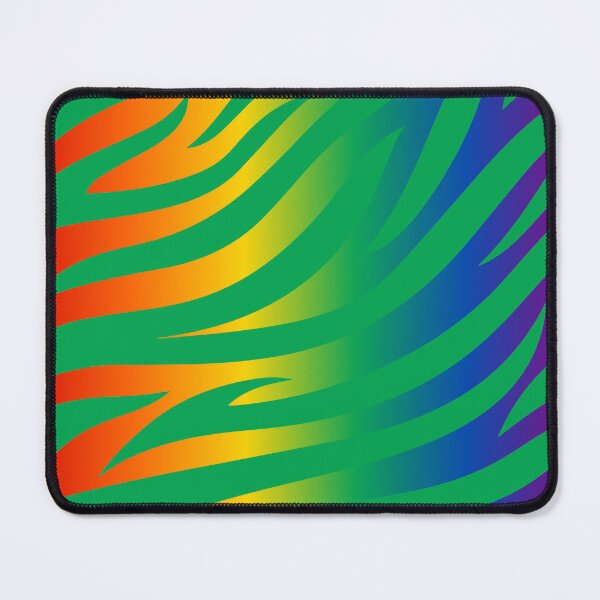 Item preview, Modern Graphic Zebra Print Pattern | Rainbow & Green designed and sold by Frohyou.
