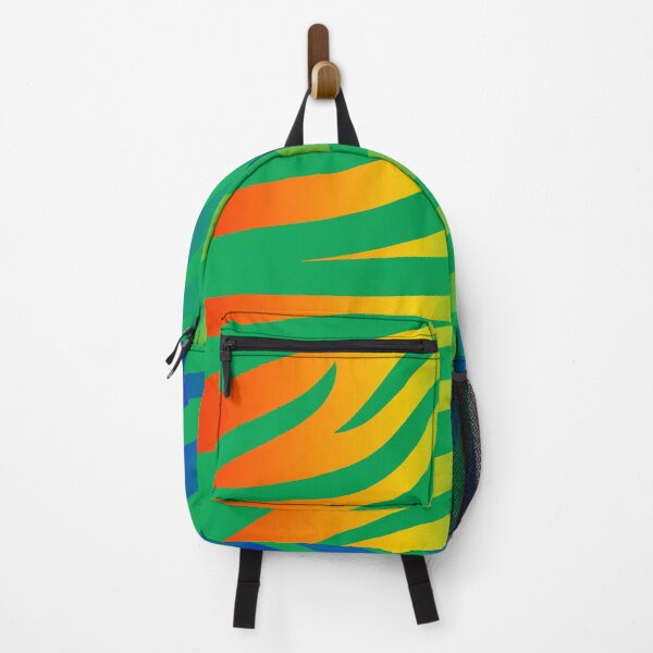 Item preview, Modern Graphic Zebra Print Pattern | Rainbow & Green designed and sold by Frohyou.