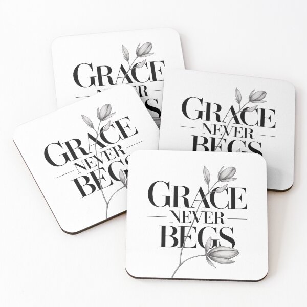 Item preview, Grace Never Begs. Minimal Botanical Feminine Quote designed and sold by Aarvya Fashion Club ( A.F.C ).