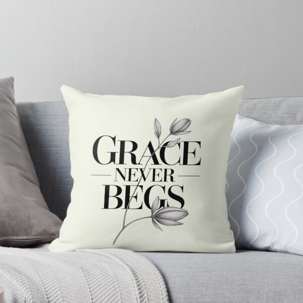 Item preview, Grace Never Begs. Minimal Botanical Feminine Quote designed and sold by Aarvya Fashion Club ( A.F.C ).