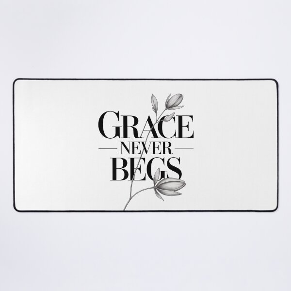 Item preview, Grace Never Begs. Minimal Botanical Feminine Quote designed and sold by Aarvya Fashion Club ( A.F.C ).