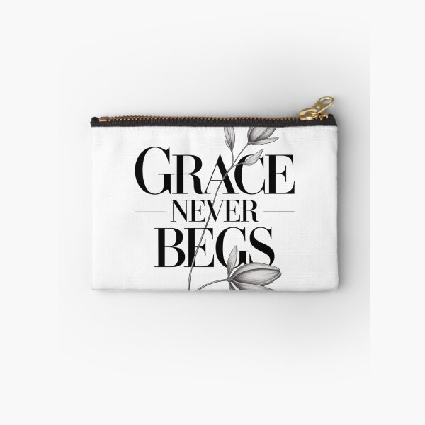Item preview, Grace Never Begs. Minimal Botanical Feminine Quote designed and sold by Aarvya Fashion Club ( A.F.C ).
